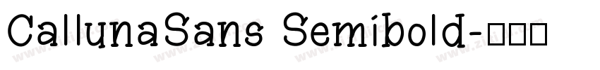 CallunaSans Semibold字体转换